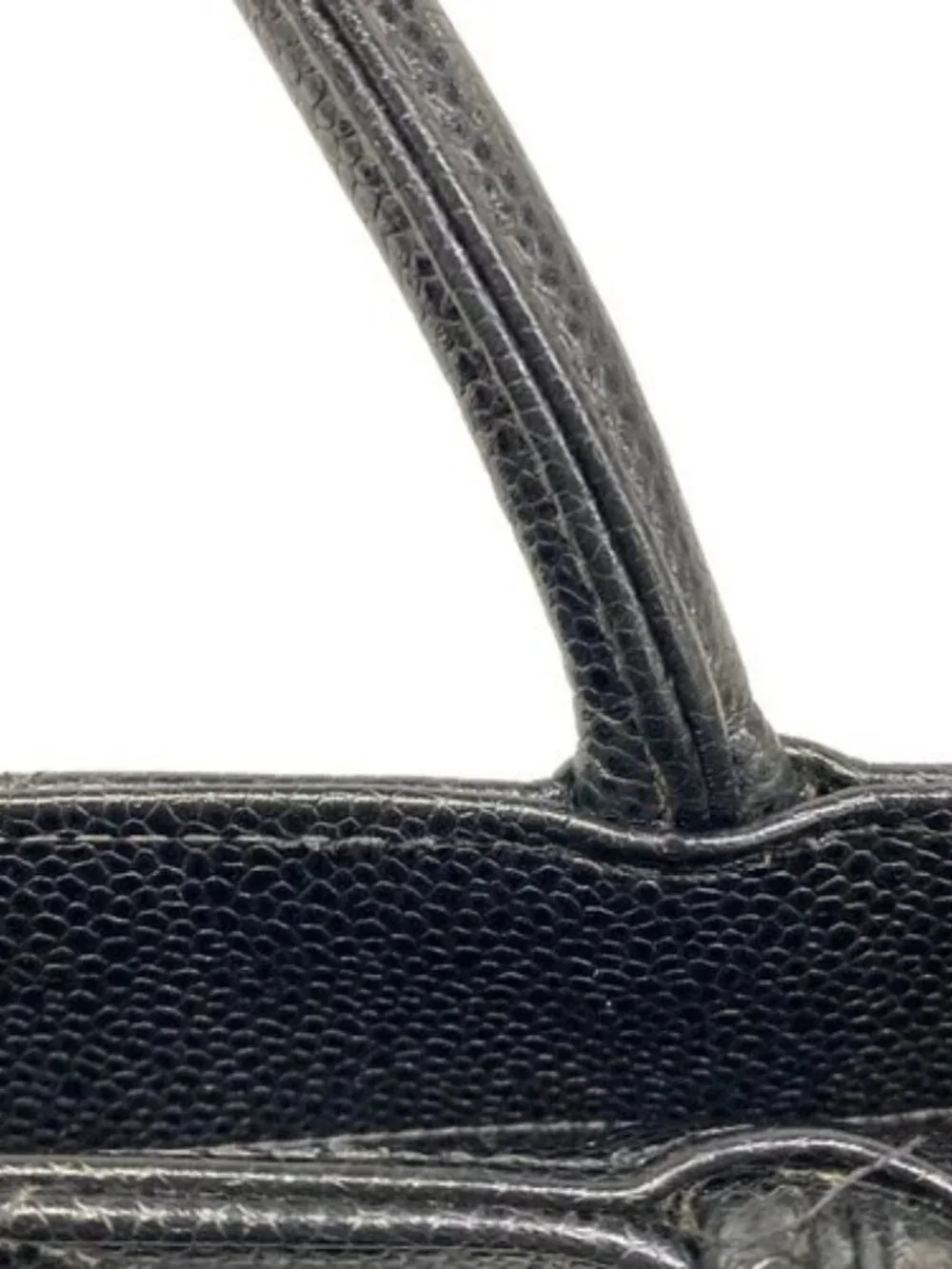 CHANEL Caviar Medallion Tote Black Calfskin Tote Bag Gold hardware